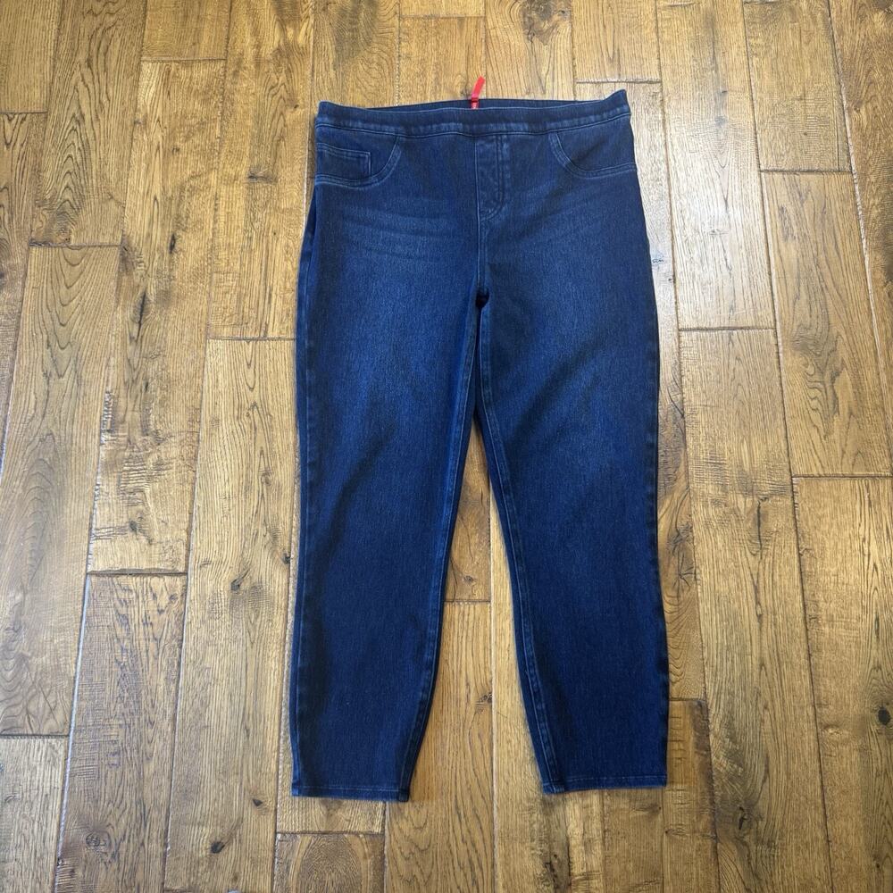 Spanx Denim Legging Jegging Womens XL PullOn Stretch High Rise Crop Slimming